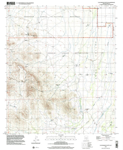 United States Geological Survey Cocoraque Butte, AZ (1996, 24000-Scale) digital map