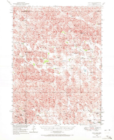 United States Geological Survey Cody Lake, NE (1949, 62500-Scale) digital map