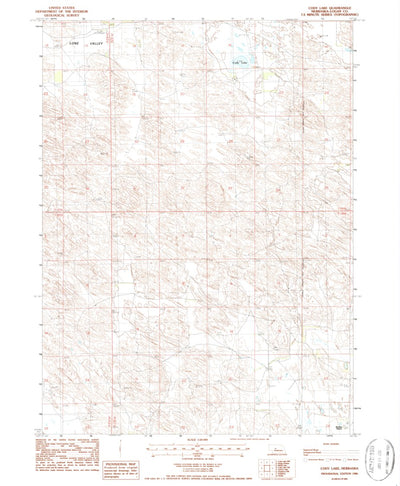 United States Geological Survey Cody Lake, NE (1986, 24000-Scale) digital map