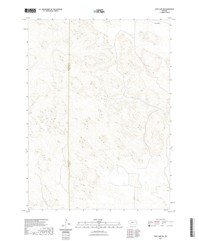 United States Geological Survey Cody Lake SW, NE (2021, 24000-Scale) digital map