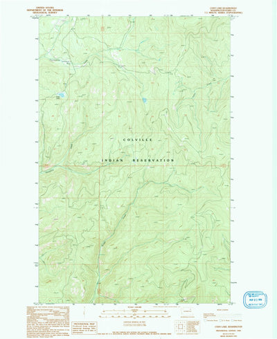 United States Geological Survey Cody Lake, WA (1989, 24000-Scale) digital map