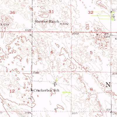 United States Geological Survey Cody, NE-SD (1950, 62500-Scale) digital map