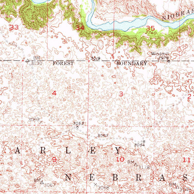United States Geological Survey Cody, NE-SD (1950, 62500-Scale) digital map