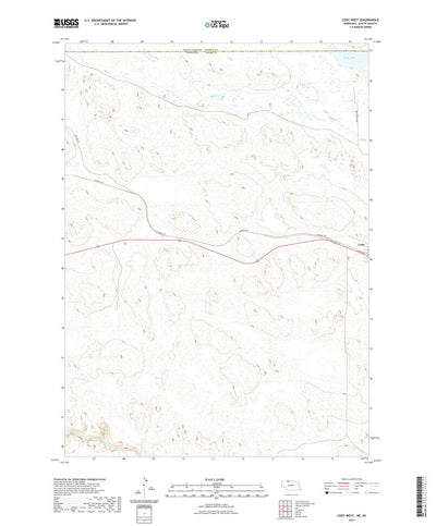 United States Geological Survey Cody West, NE (2021, 24000-Scale) digital map