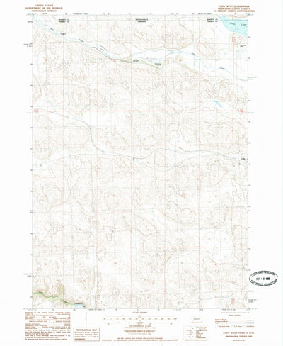 United States Geological Survey Cody West, NE-SD (1985, 24000-Scale) digital map