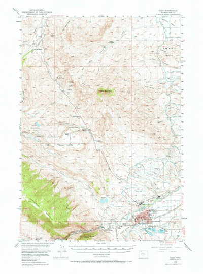 United States Geological Survey Cody, WY (1949, 62500-Scale) digital map