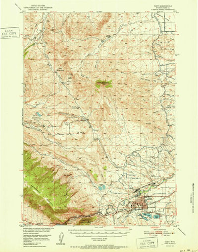 United States Geological Survey Cody, WY (1951, 62500-Scale) digital map