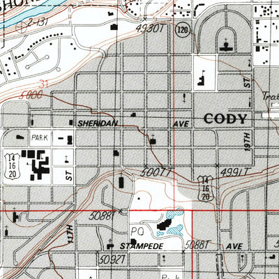 United States Geological Survey Cody, WY (1987, 24000-Scale) digital map