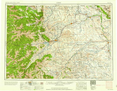 United States Geological Survey Cody, WY-MT (1958, 250000-Scale) digital map