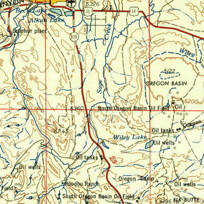 United States Geological Survey Cody, WY-MT (1958, 250000-Scale) digital map