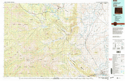 United States Geological Survey Cody, WY-MT (1980, 100000-Scale) digital map