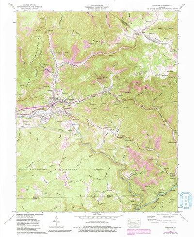 United States Geological Survey Coeburn, VA (1957, 24000-Scale) digital map