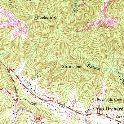 United States Geological Survey Coeburn, VA (1957, 24000-Scale) digital map