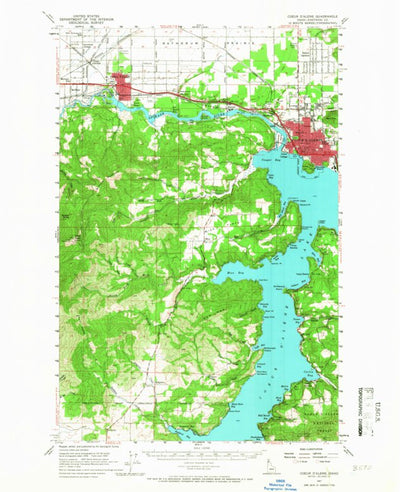 United States Geological Survey Coeur D'Alene, ID (1957, 62500-Scale) digital map