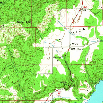 United States Geological Survey Coeur D'Alene, ID (1957, 62500-Scale) digital map