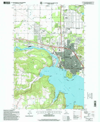 United States Geological Survey Coeur D'Alene, ID (1996, 24000-Scale) digital map
