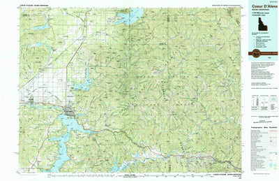United States Geological Survey Coeur D'Alene, ID-MT (1987, 100000-Scale) digital map