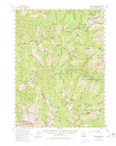 United States Geological Survey Coffee Creek, CA (1955, 62500-Scale) digital map