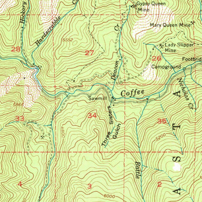 United States Geological Survey Coffee Creek, CA (1955, 62500-Scale) digital map