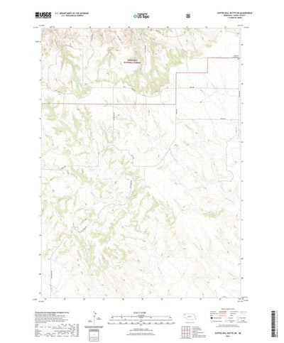 United States Geological Survey Coffee Mill Butte SW, NE (2021, 24000-Scale) digital map