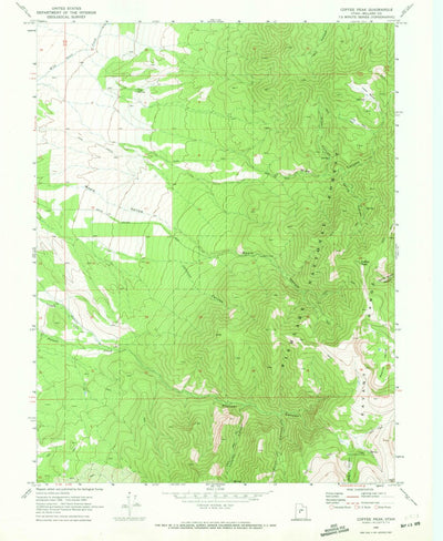 United States Geological Survey Coffee Peak, UT (1969, 24000-Scale) digital map