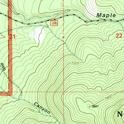 United States Geological Survey Coffee Peak, UT (2001, 24000-Scale) digital map