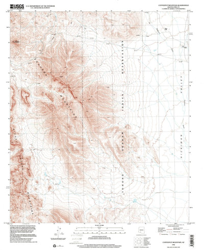 United States Geological Survey Coffeepot Mountain, AZ (1996, 24000-Scale) digital map
