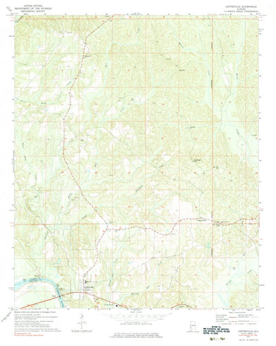 United States Geological Survey Coffeeville, MS (1971, 24000-Scale) digital map