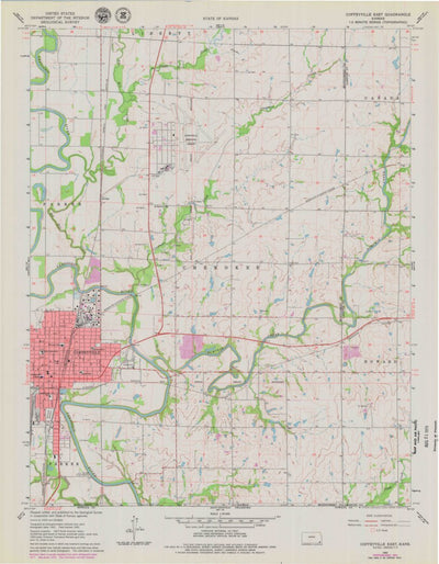 United States Geological Survey Coffeyville East, KS (1962, 24000-Scale) digital map