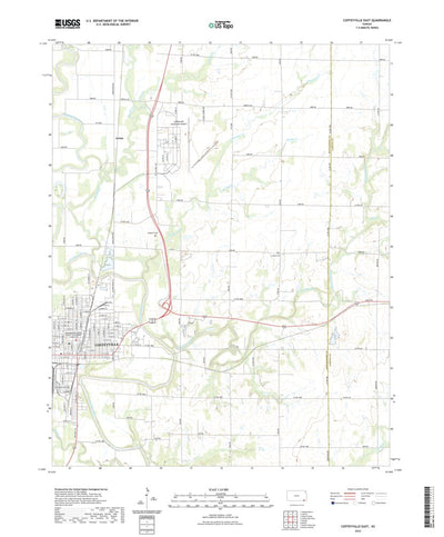 United States Geological Survey Coffeyville East, KS (2022, 24000-Scale) digital map