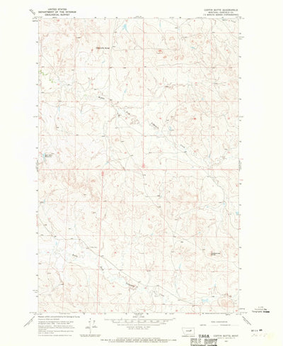 United States Geological Survey Coffin Butte, MT (1967, 24000-Scale) digital map