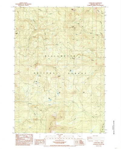 United States Geological Survey Coffin Mountain, OR (1984, 24000-Scale) digital map