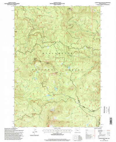 United States Geological Survey Coffin Mountain, OR (1994, 24000-Scale) digital map