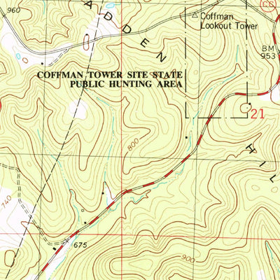 United States Geological Survey Coffman, MO (1980, 24000-Scale) digital map