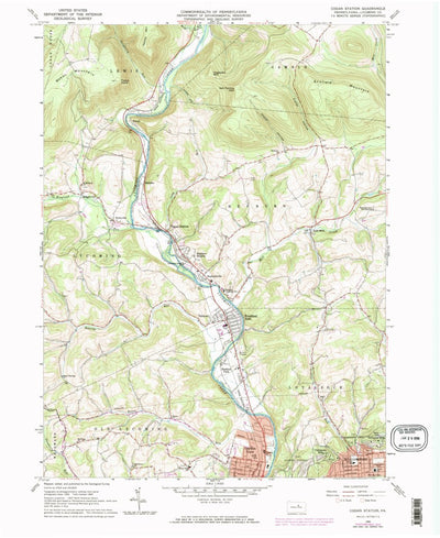 United States Geological Survey Cogan Station, PA (1965, 24000-Scale) digital map