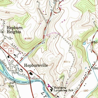 United States Geological Survey Cogan Station, PA (1965, 24000-Scale) digital map