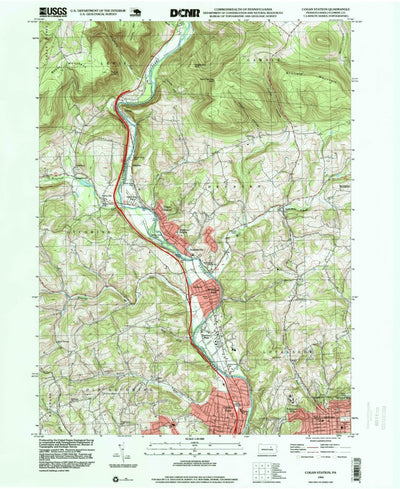 United States Geological Survey Cogan Station, PA (1994, 24000-Scale) digital map
