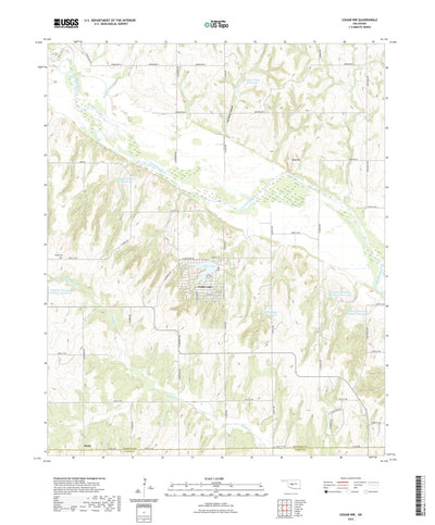 United States Geological Survey Cogar NW, OK (2022, 24000-Scale) digital map