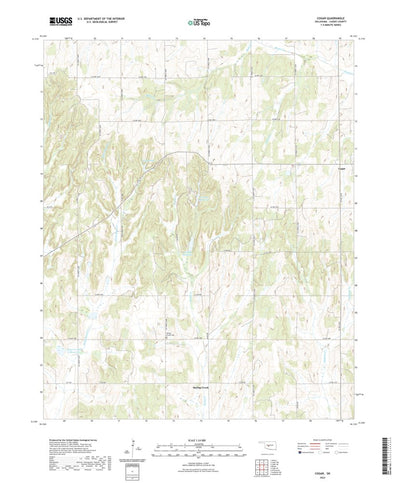 United States Geological Survey Cogar, OK (2022, 24000-Scale) digital map