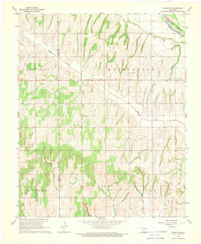 United States Geological Survey Cogar SE, OK (1968, 24000-Scale) digital map