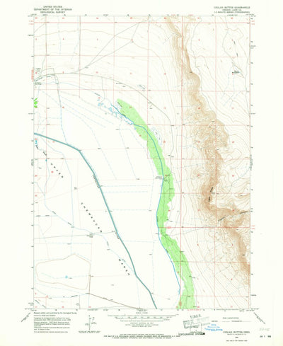 United States Geological Survey Coglan Buttes, OR (1966, 24000-Scale) digital map