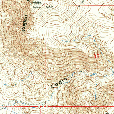 United States Geological Survey Coglan Buttes, OR (1966, 24000-Scale) digital map