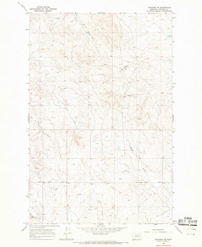 United States Geological Survey Cohagen NE, MT (1965, 24000-Scale) digital map