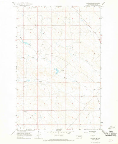 United States Geological Survey Cohagen SW, MT (1965, 24000-Scale) digital map