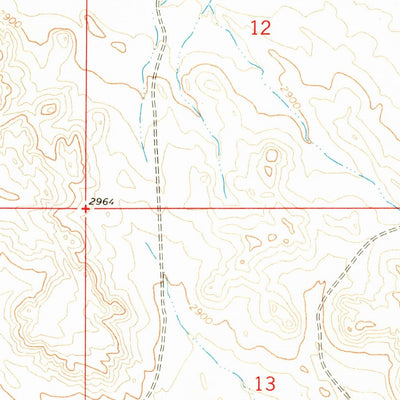 United States Geological Survey Cohagen SW, MT (1965, 24000-Scale) digital map