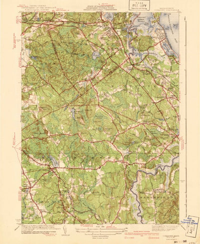 United States Geological Survey Cohasset, MA (1941, 31680-Scale) digital map
