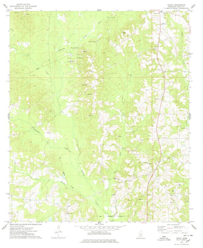 United States Geological Survey Cohay, MS (1975, 24000-Scale) digital map