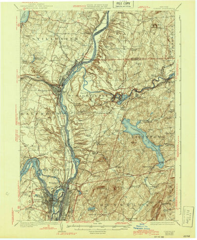 United States Geological Survey Cohoes, NY (1929, 62500-Scale) digital map