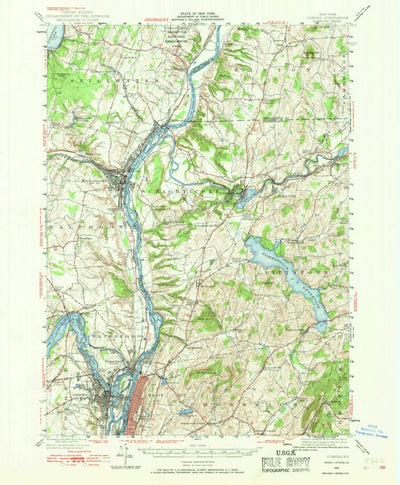 United States Geological Survey Cohoes, NY (1947, 62500-Scale) digital map