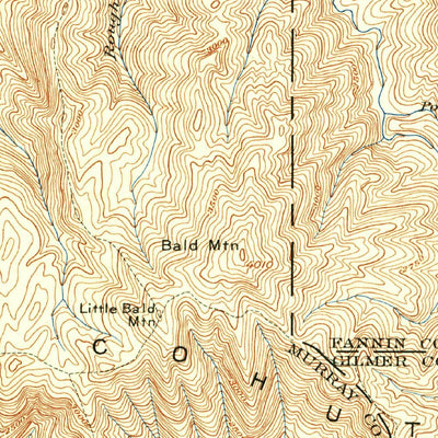 United States Geological Survey Cohutla Mountain, GA-TN (1911, 62500-Scale) digital map